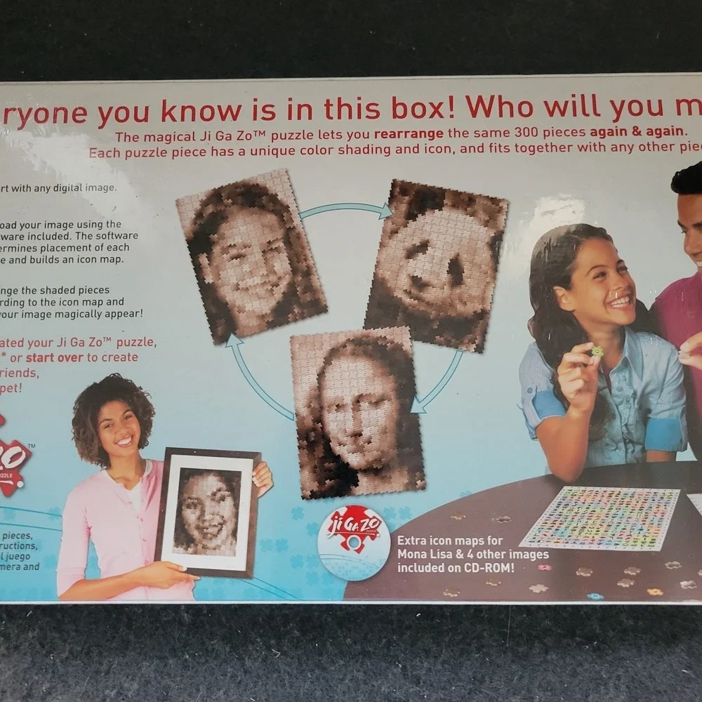 NEW JI GA ZO 300 Piece‎ Custom Jigsaw Puzzle - Rearrangeable Puzzle - Hasbro